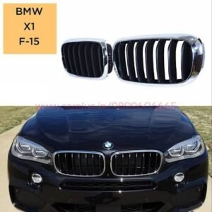 KMH Replacement Front Grill for BMW X5 F15 – Chrome & Black (2-Piece Set)